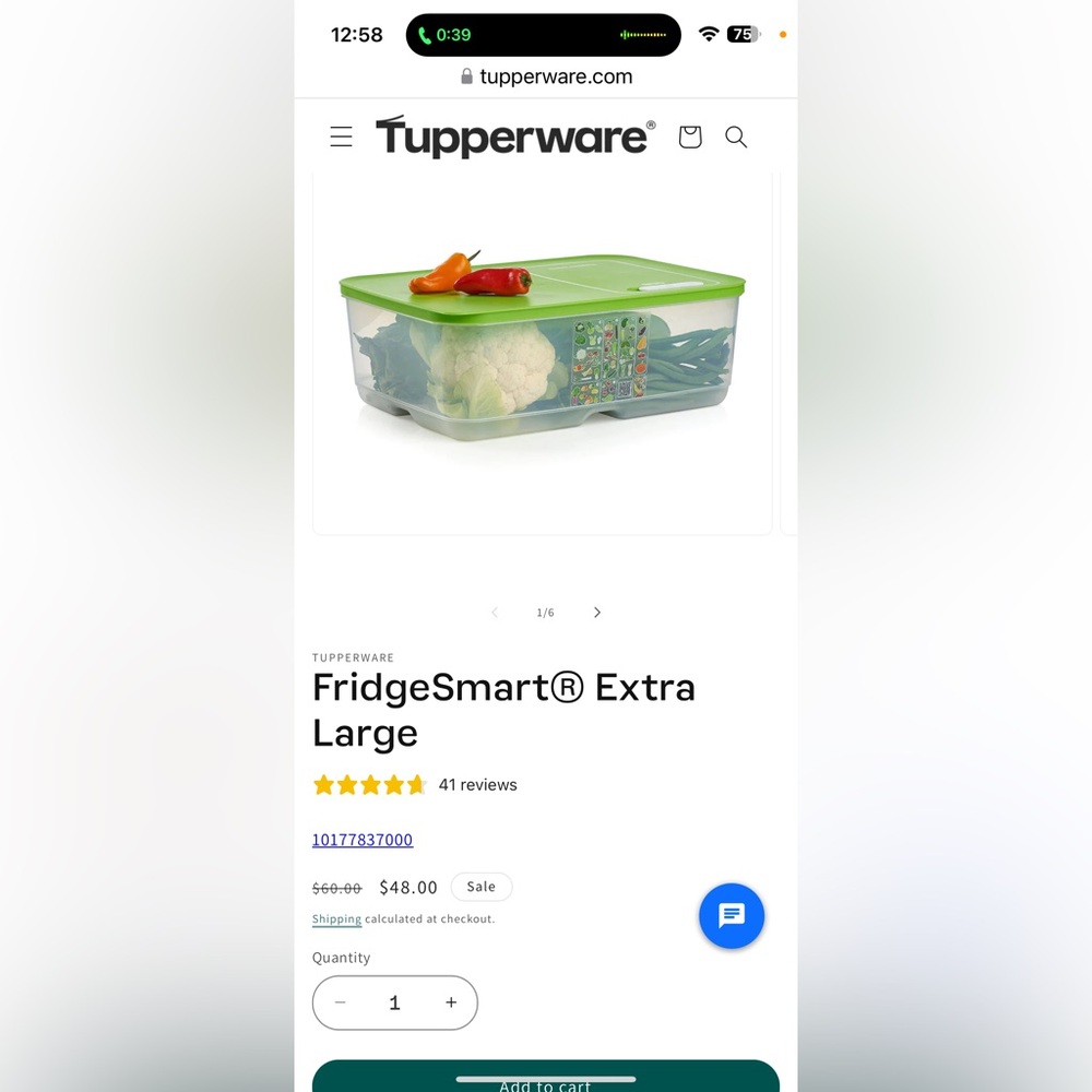 Tupperware FridgeSmart Extra Large Container